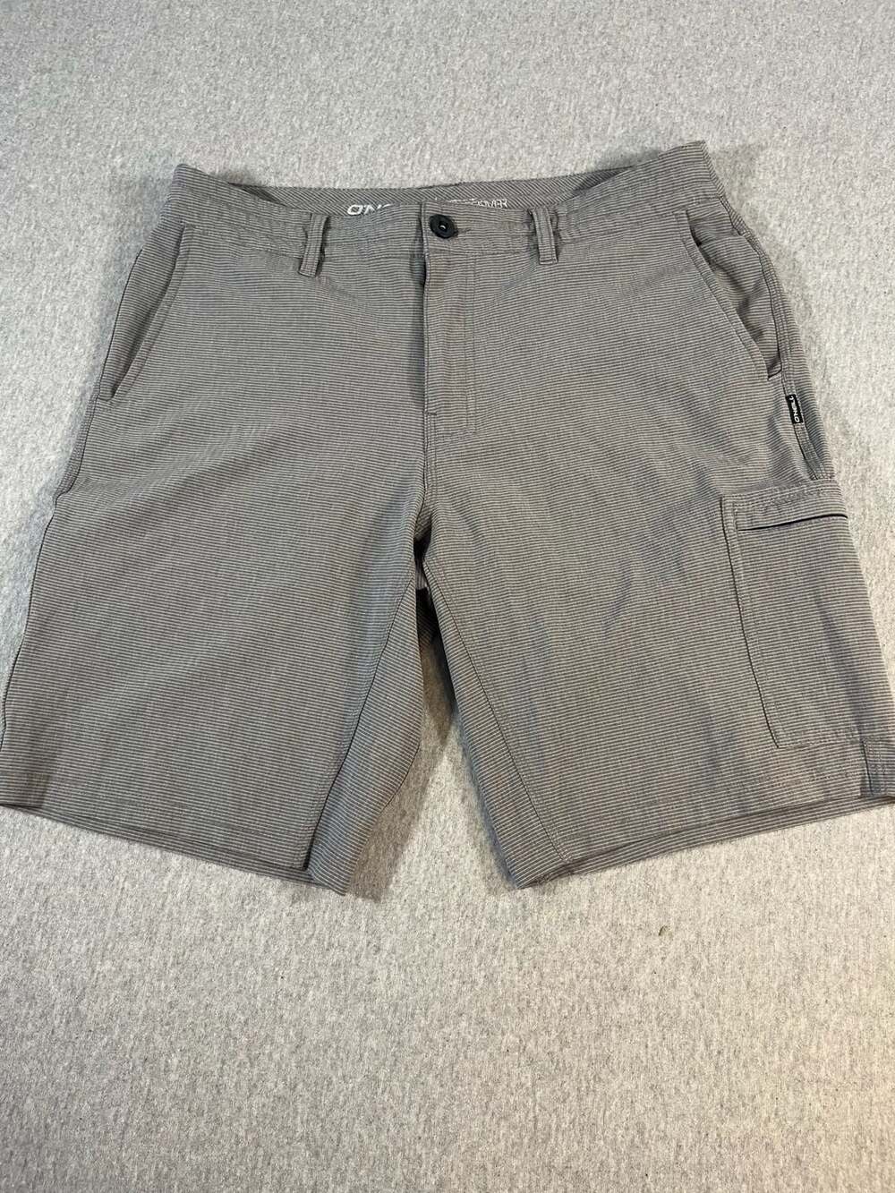 O'Neill Crossover Hybrid Cargo Shorts Gray Striped Men’s Size 34x10